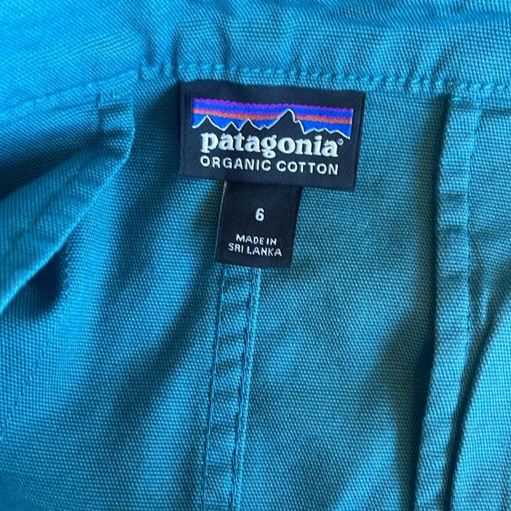NWT Patagonia Women's Stand Up Skirt Size 6 Teal Organic Cotton Pockets - Picture 4 of 9